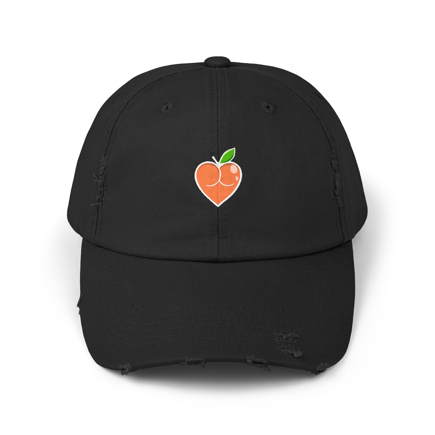 Peach Butt Heart —Unisex Distressed Cap