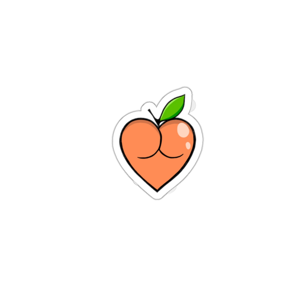 Peach Butt Heart — Kiss-Cut Stickers