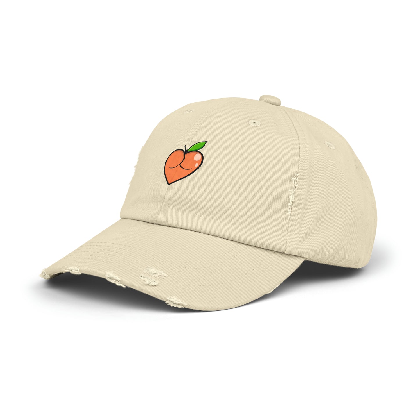 Peach Butt Heart —Unisex Distressed Cap