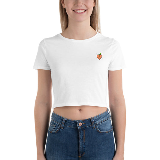 Peach Butt Heart — Women’s Crop Tee