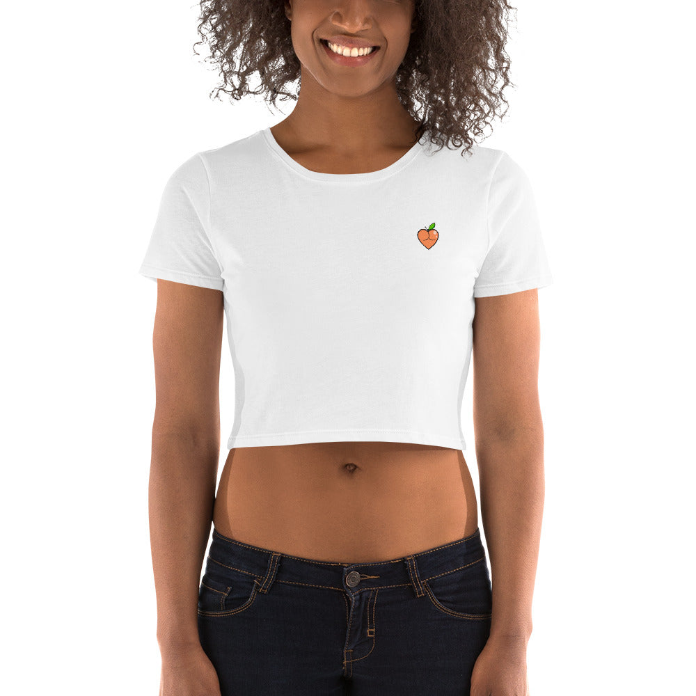 Peach Butt Heart — Women’s Crop Tee